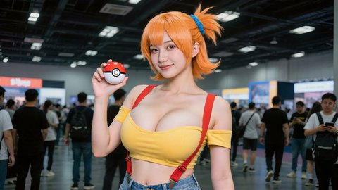 Pokemon Cosplayer Gets She Tits Sucked Into Pokeball - Part 3
