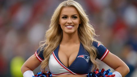 New England Patriot Cheerleaders Expose Their Tits At The Super Bowl - Part 3