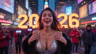 New Years 2026 Compilation - Beautiful Women Exposing Themselves In Time Square