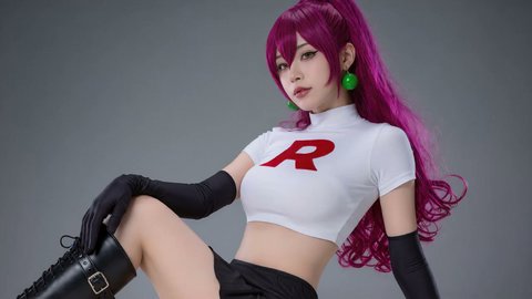 Jesse Team Rocket Flashes Her Giant Tits For The Photoshoot Cosplayx - Part 5