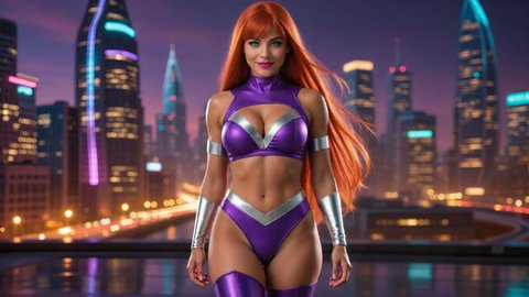 Starfire Shows Her Tits During Her Photo-Shoot - Part 3