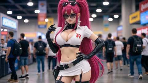 Jesse From Team Rocket Exposes Her Perfect Tits At Comic-Con - Part 1
