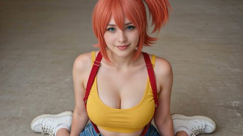 Adult Misty Cosplayer Flashes Her Tits During Photoshoot As Pokémon Fan - Part 2